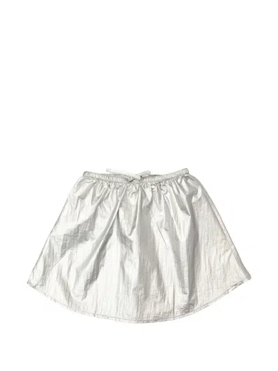 Tiny Cottons Drawstring Skirt In Silver