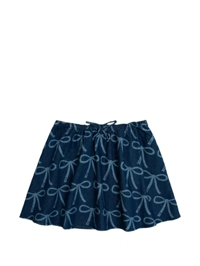 Tiny Cottons Elasticated-waistband Skirt In Blue