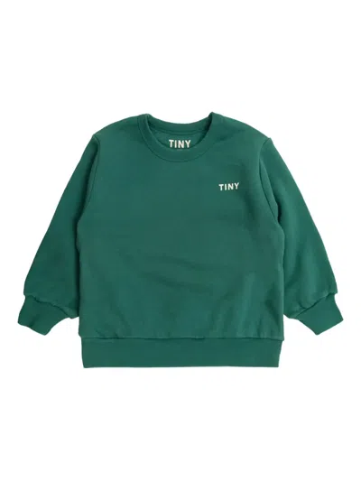 Tiny Cottons Embroidered-logo Sweatshirt In Green