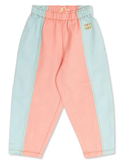 Tiny Cottons Kids' Embroidered-logo Trousers In Pink