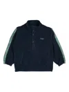 Tiny Cottons Fleece Panelled Sweater In Blue