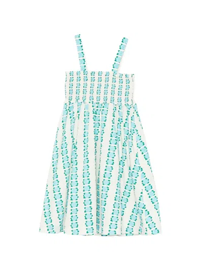 Tiny Cottons Floral-print Shirred Dress In Multi