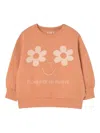 Tiny Cottons Flower-print Sweatshirt In Orange