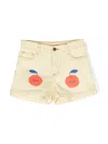 水果印花棉牛仔短裤