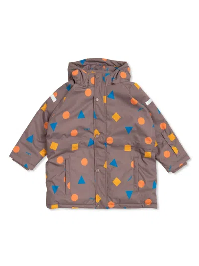 Tiny Cottons Kids' Geometric-print Jacket In Purple