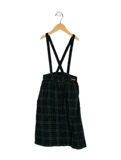 Pre-owned Tiny Cottons Kids'  Girls' Knitted Color Skirt In Green