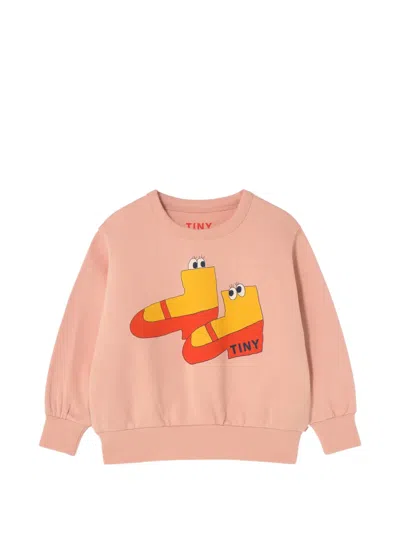 Tiny Cottons Kids' Graphic Crew-neck Top In Pink