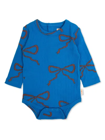 Tiny Cottons Babies' Graphic-print Ribbed Bodysuit In Blue