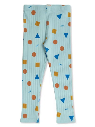 Tiny Cottons Kids' Graphic-print Trousers In Blue