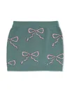Tiny Cottons Intarsia-knit Skirt In Blue