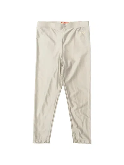 Tiny Cottons Logo-detail Leggings In Silver