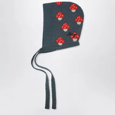 Tiny Cottons Multicolor Mushroom Pattern Wool-blend Mini Balaclava For Women