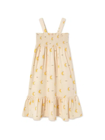 Tiny Cottons Print-detail Ruffled Dress In Neutral