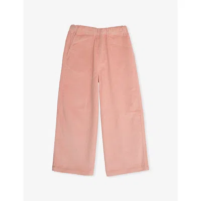 Tiny Cottons Kids' Rd Elasticated-waist Cotton Trousers 2-10 Years Dark Nud In Dark Nude