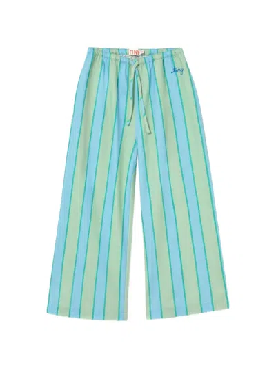 Tiny Cottons Kids' Retro Stripes Trousers In Green