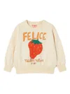 Tiny Cottons Strawberry-print Sweatshirt In Neutral