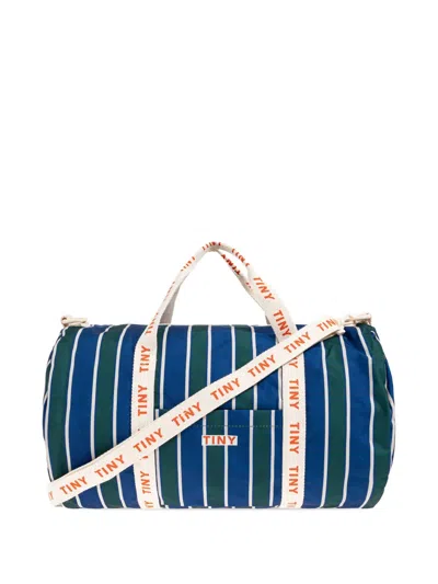 Tiny Cottons Kids' Striped Barrel Bag In Green
