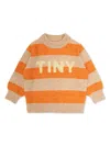 Tiny Cottons Striped Sweater In Orange