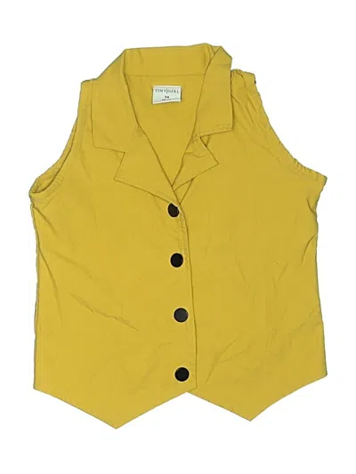 Pre-owned Tiny Girl Kids' Sleeveless T-shirt In Yellow