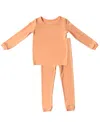 Tiny Knot Co. Baby Boys And Girls 2-piece Long Sleeve Pajama Set In Apricute