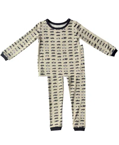 Tiny Knot Co. Baby Boys And Girls 2-piece Long Sleeve Pajama Set In Car Show
