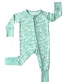 Tiny Knot Co. Baby Boys And Girls Convertible 2 Way Zippered Footed Coverall In Blue Skies