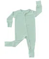 Tiny Knot Co. Baby Boys And Girls Convertible 2 Way Zippered Footed Coverall In Hazy