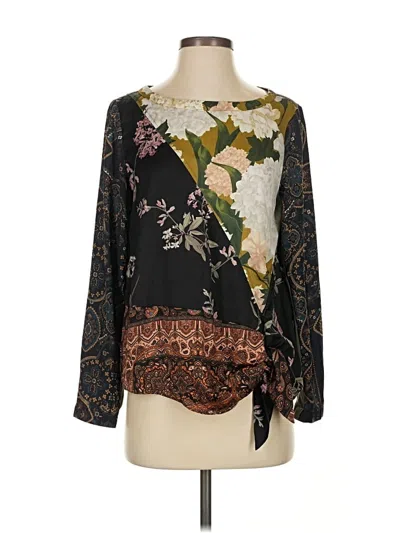 Pre-owned Tiny Long Sleeve Blouse In Black