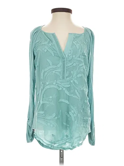 Pre-owned Tiny Long Sleeve Blouse In Blue