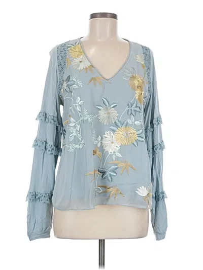 Pre-owned Tiny Long Sleeve Blouse In Blue