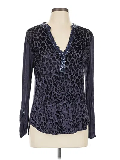 Pre-owned Tiny Long Sleeve Blouse In Blue