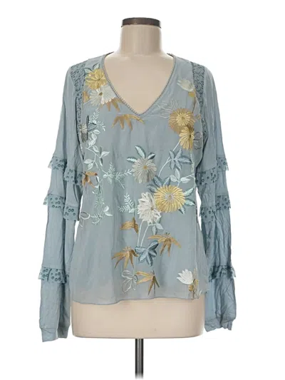 Pre-owned Tiny Long Sleeve Blouse In Gray