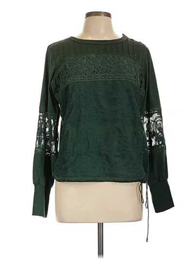 Pre-owned Tiny Long Sleeve Blouse In Green
