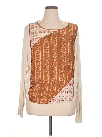 Pre-owned Tiny Long Sleeve Blouse In Tan