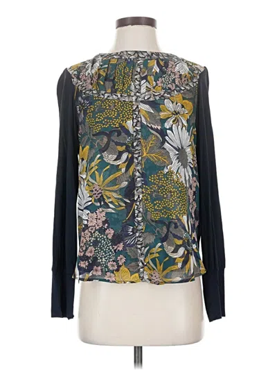 Pre-owned Tiny Long Sleeve Blouse In Teal