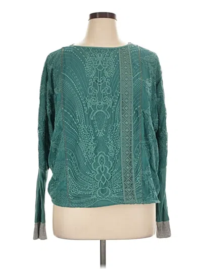 Pre-owned Tiny Long Sleeve Blouse In Teal