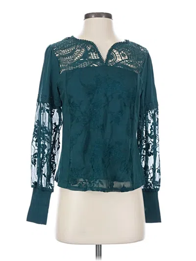 Pre-owned Tiny Long Sleeve Blouse In Teal