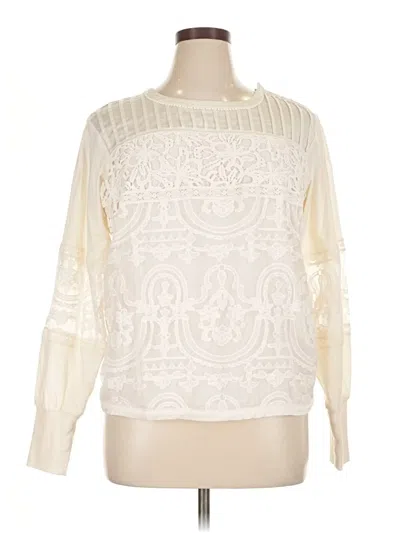 Pre-owned Tiny Long Sleeve Blouse In White