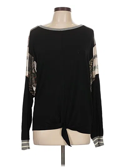 Pre-owned Tiny Long Sleeve Top Black Crew Neck Tops