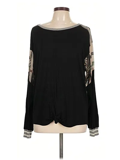 Pre-owned Tiny Long Sleeve Top Black Crew Neck Tops