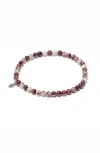 Tiny Rituals Natural Plum Blossom Tourmaline Energy Bracelet In Soft Purple