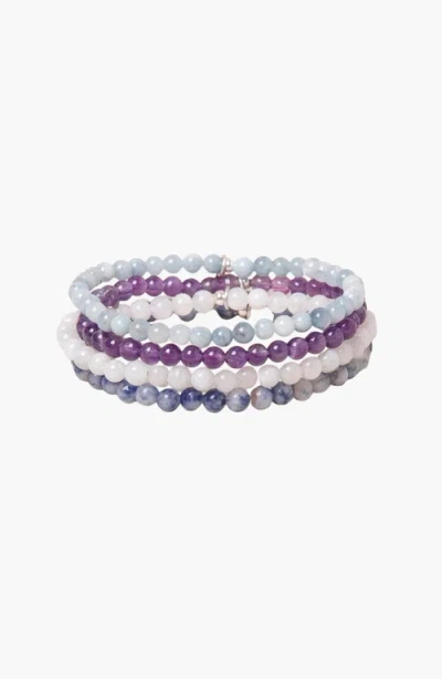 Tiny Rituals Pisces Bracelet Set In Purple/blue/white