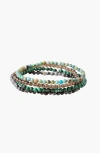 Tiny Rituals Scorpio Bracelet Set In Green/brown/gray