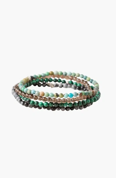 Tiny Rituals Scorpio Bracelet Set In Green/brown/gray