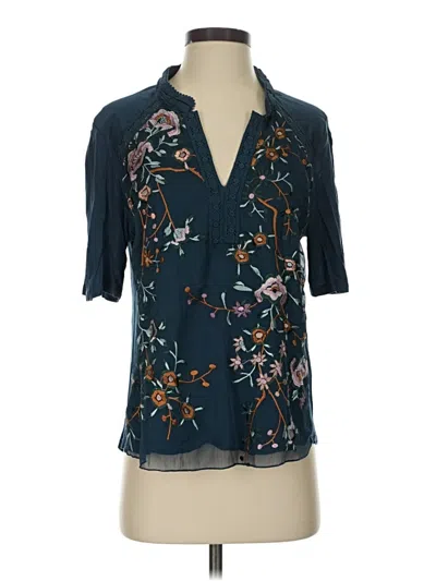 Pre-owned Tiny Short Sleeve Blouse In Blue