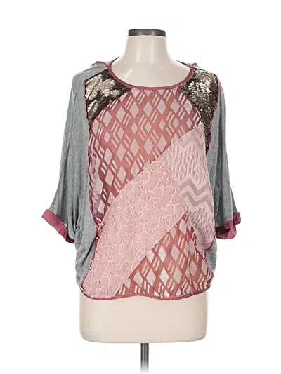 Pre-owned Tiny Short Sleeve Blouse In Gray