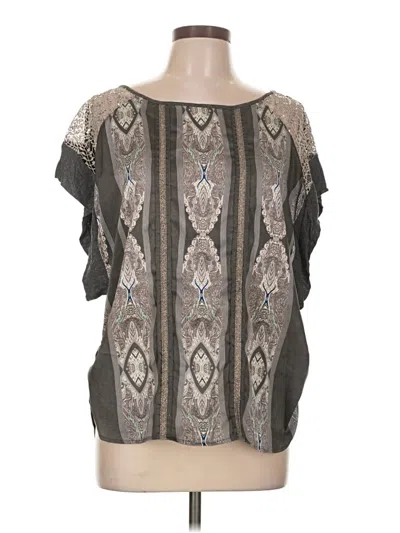 Pre-owned Tiny Short Sleeve Blouse In Gray