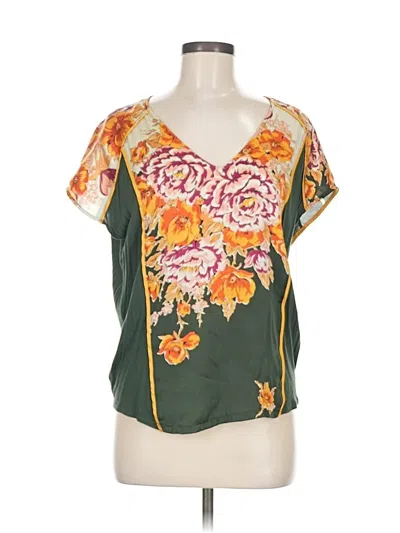 Pre-owned Tiny Short Sleeve Blouse In Green