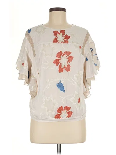 Pre-owned Tiny Short Sleeve Blouse In Ivory