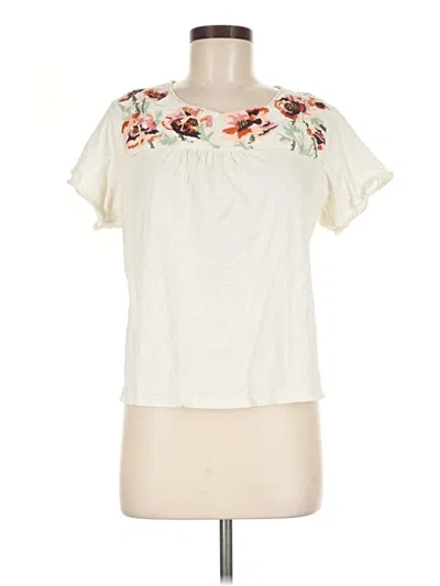 Pre-owned Tiny Short Sleeve Blouse In Ivory